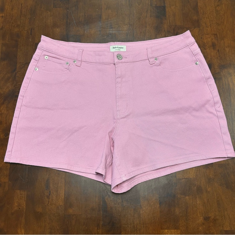 Juicy Couture Pink Jean Shorts Size 14